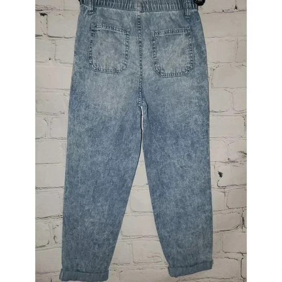 Cat & Jack Blue Pull On Jeans Girls Size Small 6/6x 100% Cotton - Picture 2 of 4